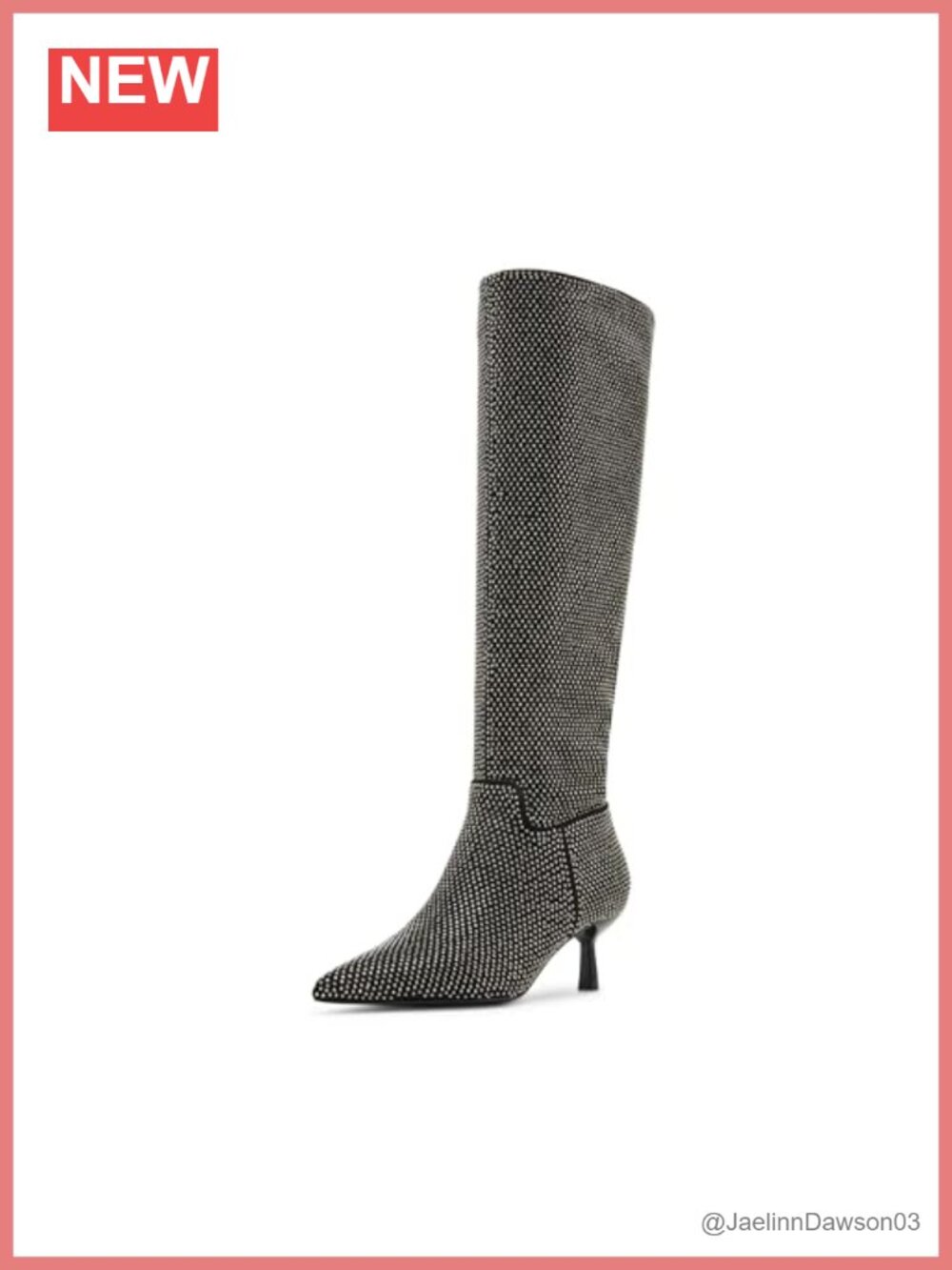 Women's Knee High Pull On Boot with Side Zip Snip Toe Polyurethane